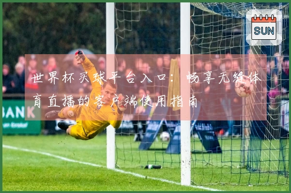 世界杯买球平台入口：畅享无缝体育直播的客户端使用指南